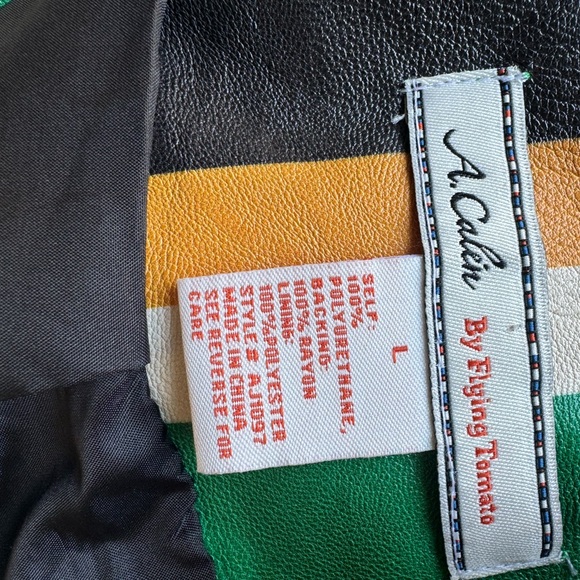 A. Calin by Flying Tomato  Striped Moto Jacket - Picture 7 of 7